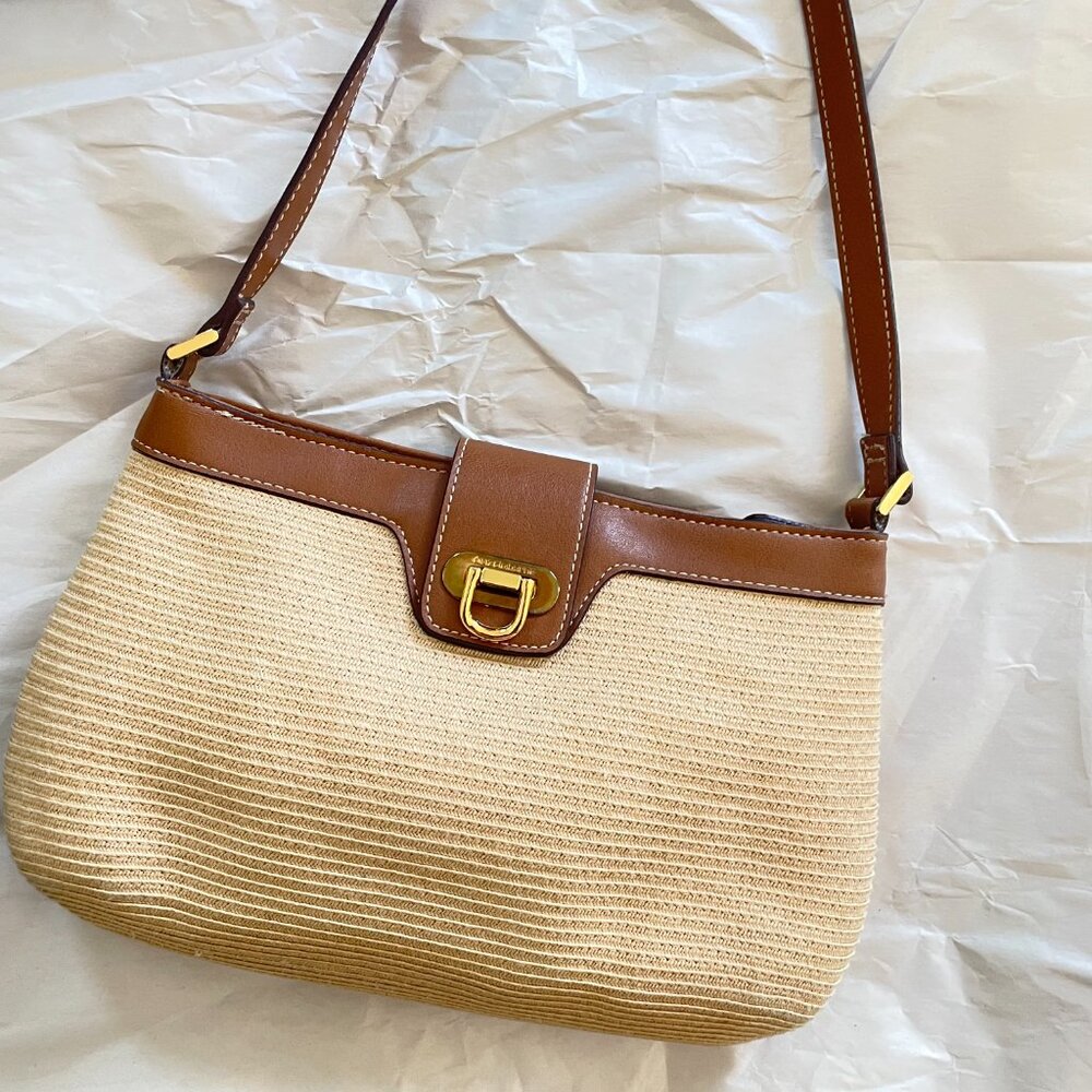 Vintage Liz Clairborne Straw Shoulder Bag